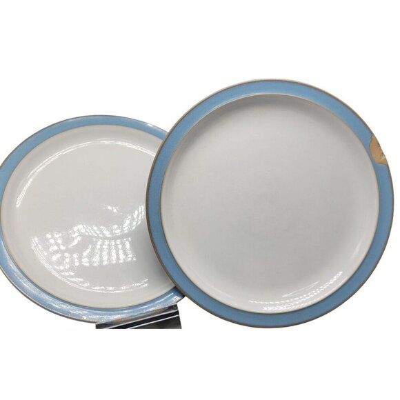 Denby Colonial Blue Lunch Plate 8" England Earthenware VTG Sherwood Collection - Picture 1 of 10
